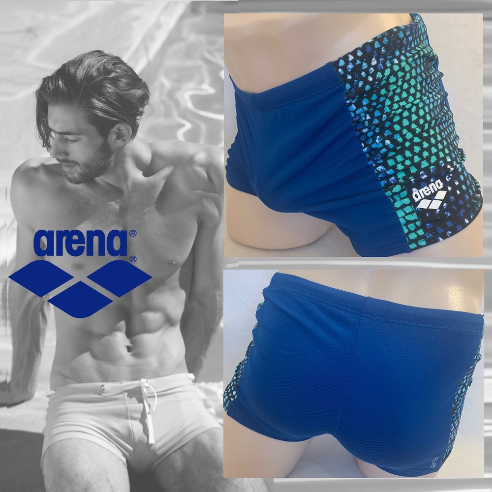 Arena Square Cut Swim Briefs 30-34 Nylon / spandex Lined crotch
